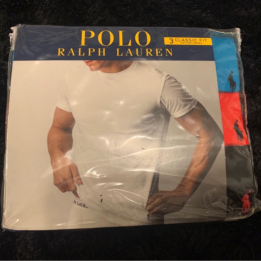 Polo Ralph Lauren Set of 3 Classic Fit Cotton Crew Assorted T-Shirts